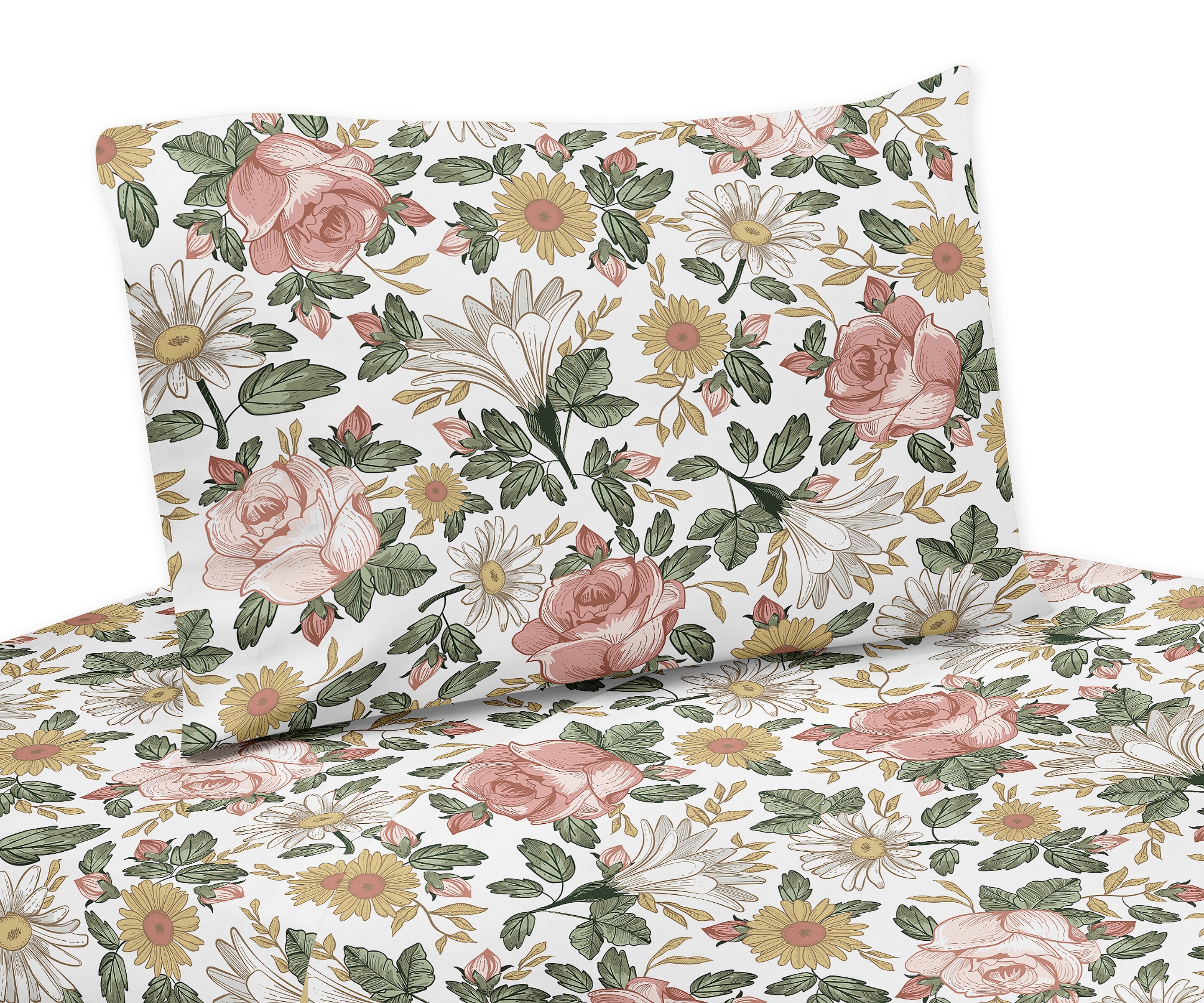 Shaby Chick Floral queen sheet set sold